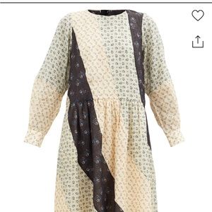 Sea Patchwork floral-print ramie dress, barely worn